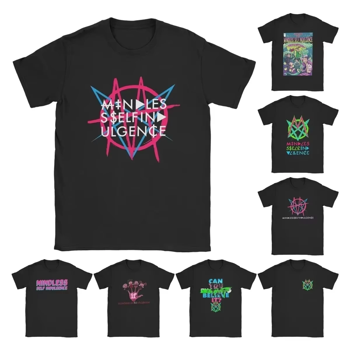 Msi Punk Band Music Mindless Self Indulgence Idol Band T-shirt Cotton Graphic Tee Men Women Summer Streetwear
