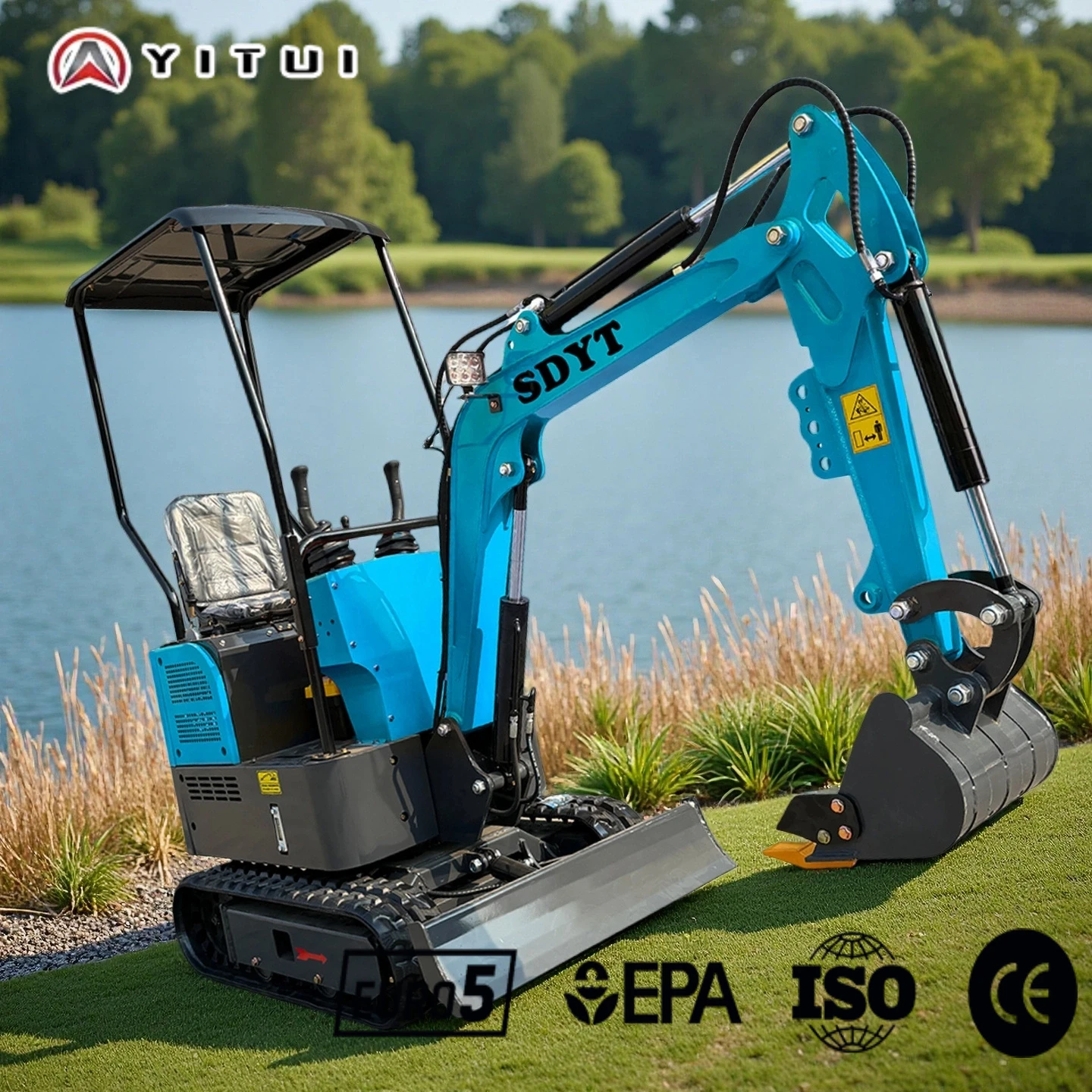 حفار صغير مخصص من المصنع الصيني 1.5 1.2 طن حفار صغير متعدد المساعد لاستخدام السيناريو المتعدد حفارة صغيرة