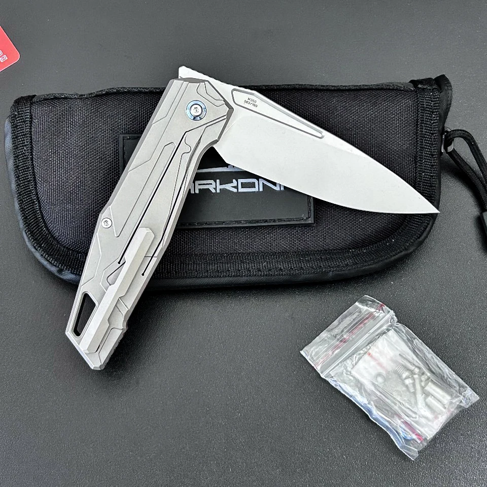Limited Edition ARKONA Buran M390 Folding Knife EDC Ceramic Ball Bearing Titanium Carbon Fiber Handle Outdoor Hiking