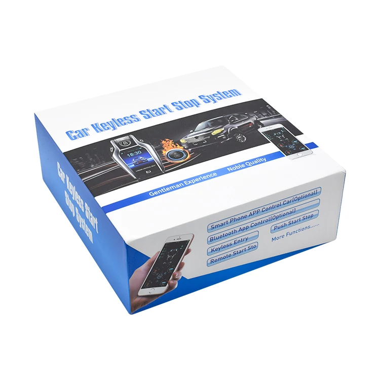 NEW Car Remote LCD Smart Remote Start Stop Passive Push to Smart Keyless Entry System Car Alarms