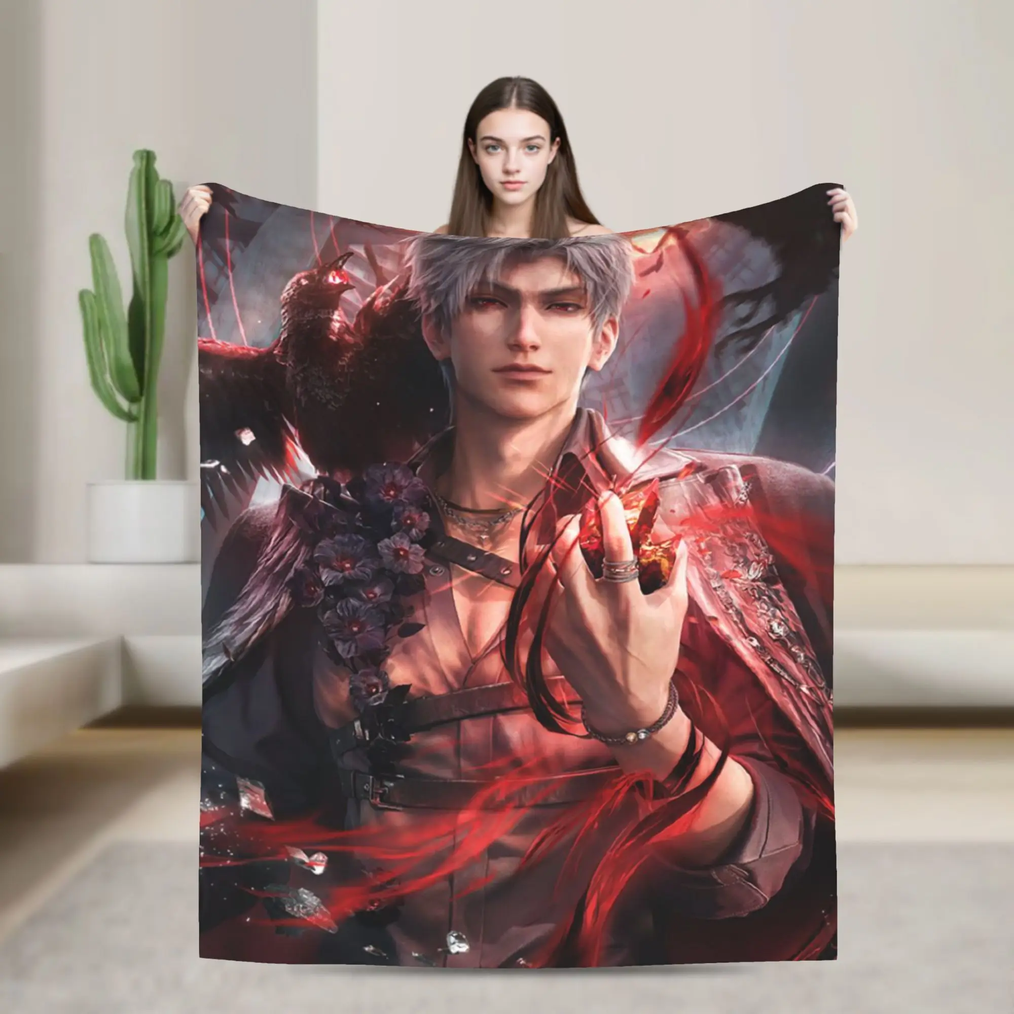 

Hot Selling Love and Deep Space Qin Che Qi Yu Anime Printed Nap Blanket Dormitory Office Car Cover Carpet