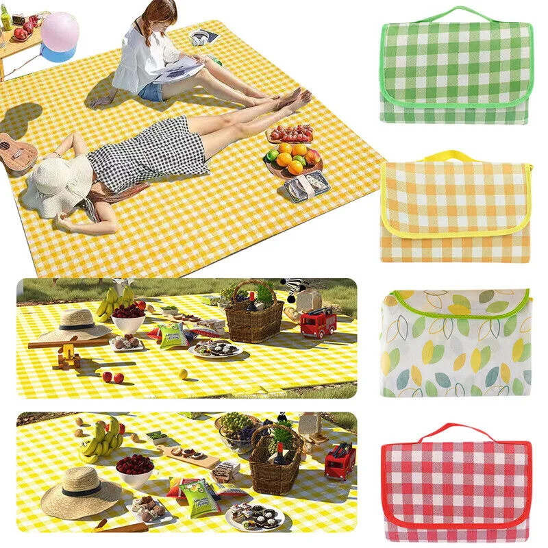 Outdoor Portable Hiking Picnic Pad Folding Camping Mat Moisture-proof Thicken Lawn Beach Blanket Camping Equipment