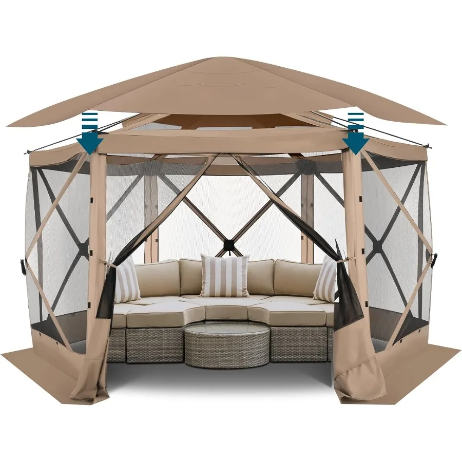 Feet Screened Gazebo, Pop Up Stargazing Canopy Tent