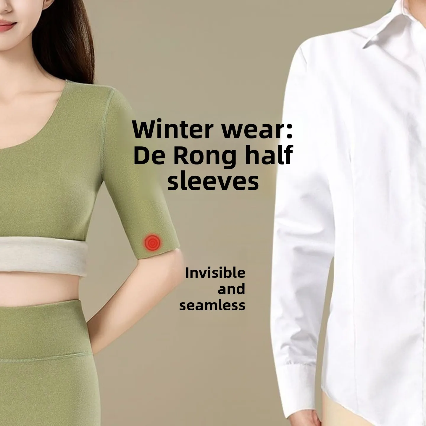 Warm Thermal Underwear Top Women's Short Sleeve Fleece Lined Half Sleeve T-Shirt Seamless Base Layer Shirt for Autumn Winter