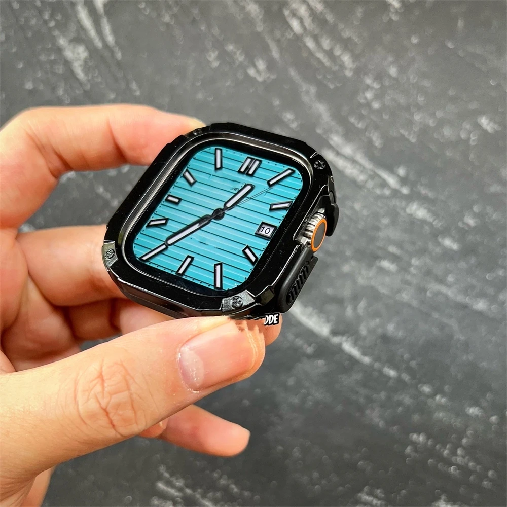 アップルウォッチ用ダブル保護ケース,ソフトメッキカバー,iwatchシリーズ9,シリーズ8,シリーズ7,シリーズ6,シリーズ5,4,シリコン,45mm 44mm, 42mm, 41mm, 40mm, 38mm