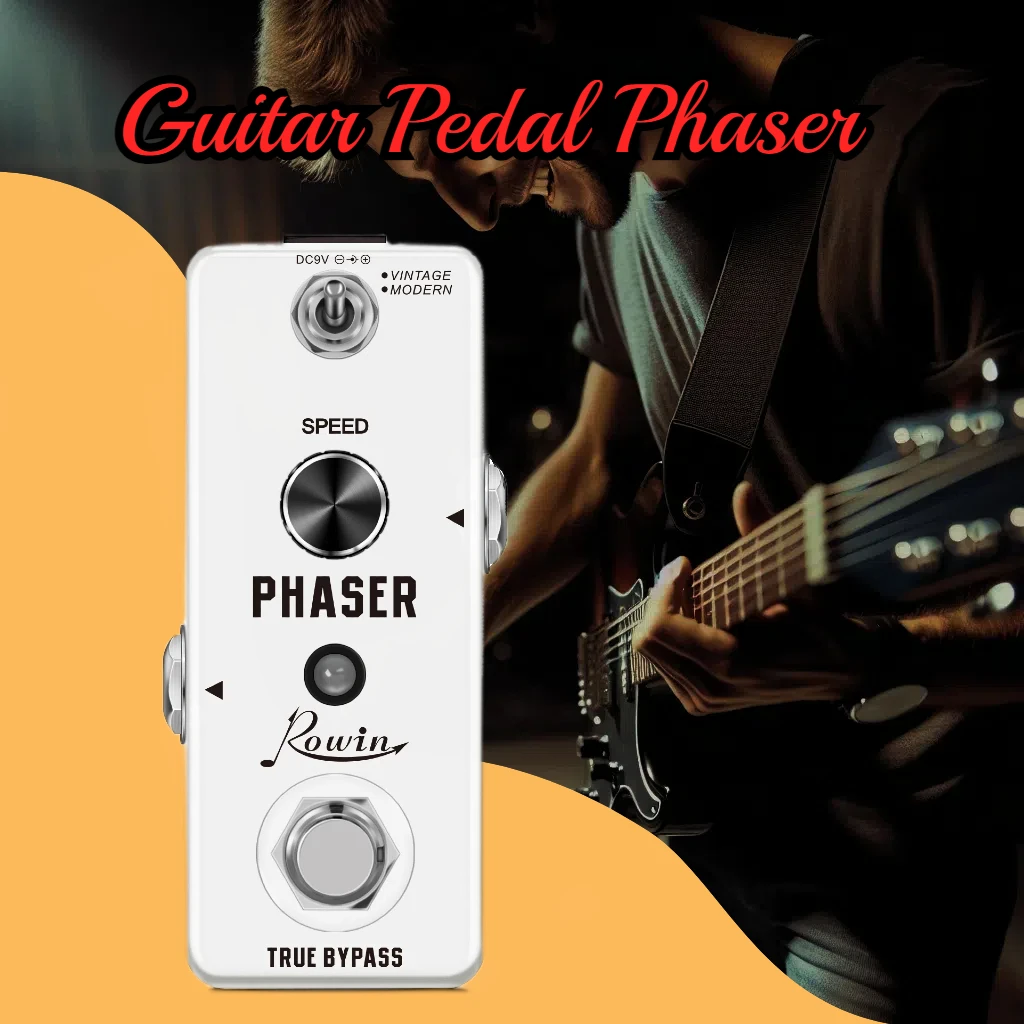 Rowin Phaser Pedal Analog Circuit Vintage Modern Phaser Tone Guitar Effect Pedal For Electric Guitar Bass Pedalboard True Bypass