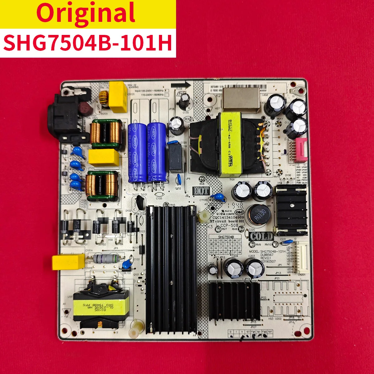 Test Working Power supply board for DLBB567 SHG7504B-101H SHG7504B05-101HA 81-PBE065-154B05A