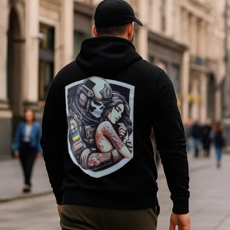 2026 Extra-large size tactical printed sweatshirt - military design - must-have for men - long-sleeved fall/winter hooded shirt