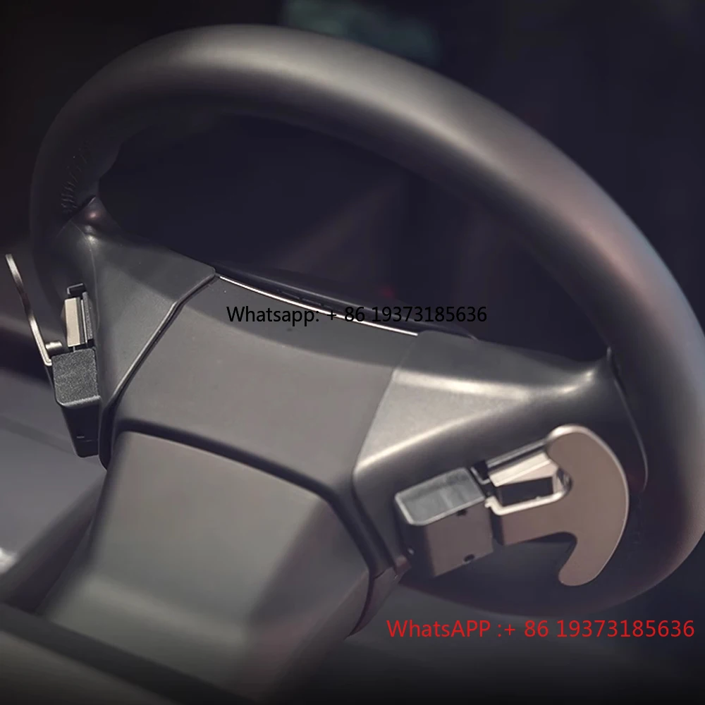 المادية عجلة القيادة وظيفة زر والعتاد شيفتر المجاذيف ل تسلا نموذج 3 هايلاند 2023 اليد الحرة سيارة مساعدة الملحقات