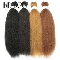 Mechones de pelo de poni liso Yaki, extensiones de cabello con trenzas sintéticas preestiradas de 26 pulgadas, mechones de Vixen de ganchillo 100% Kanekalon suaves