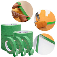 50m/Roll Multipack Green Tape Painters, Portable Painting Masking, Writable Occlusion Tapes, Clean Release Paper Tape for Home