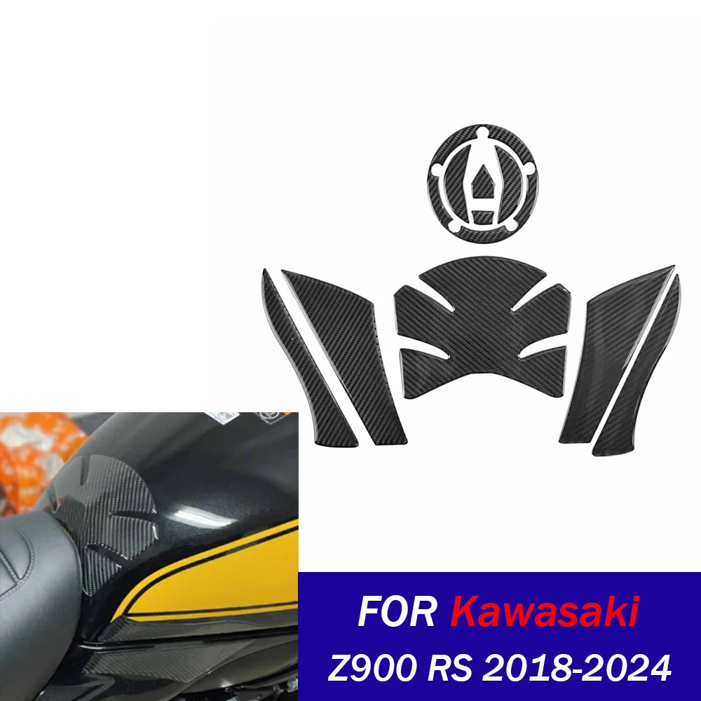 

Для Z900RS Z 900 противоскользящие наклейки на топливный бак для Kawasaki Z900RS Z 900 2018-2024, крышка бензобака мотоцикла, защитные наклейки для масла