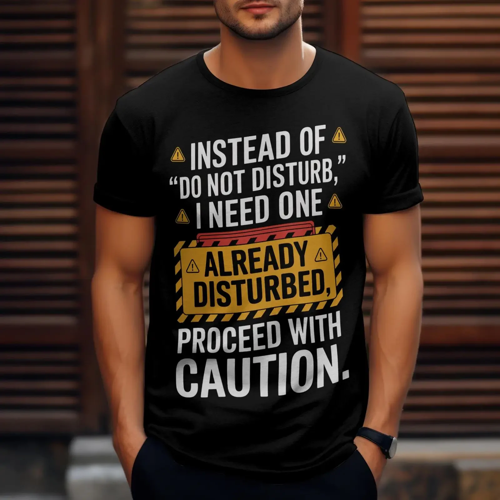 Already Disturbed T Shirt Distressed Casual Urban Streetwear Soft Cotton Top vintage Washed Slightly fashion Unisex Breathable