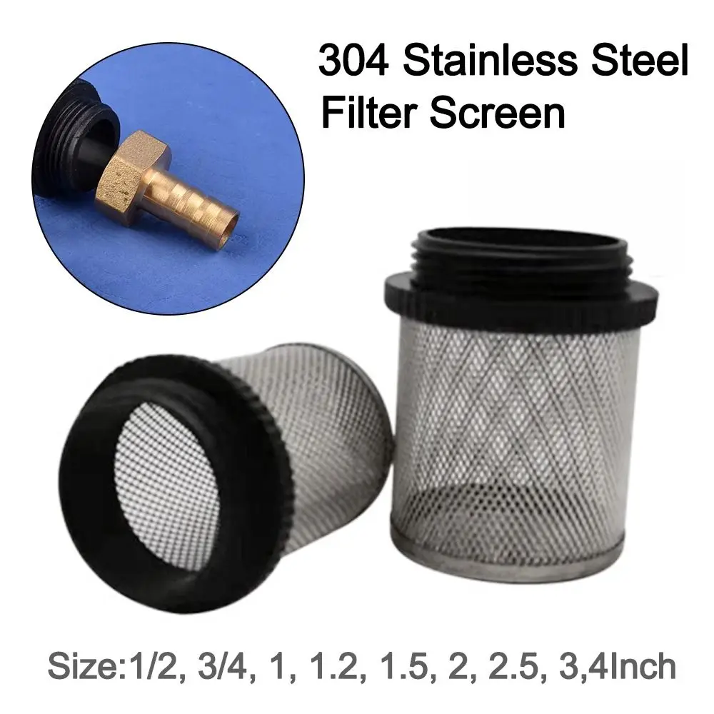 1Pc Water Clean Hose Filter Joint Percolator Water Pump Fitting Mesh Screen Filter 1/2''~2'' 304 Stainless Steel