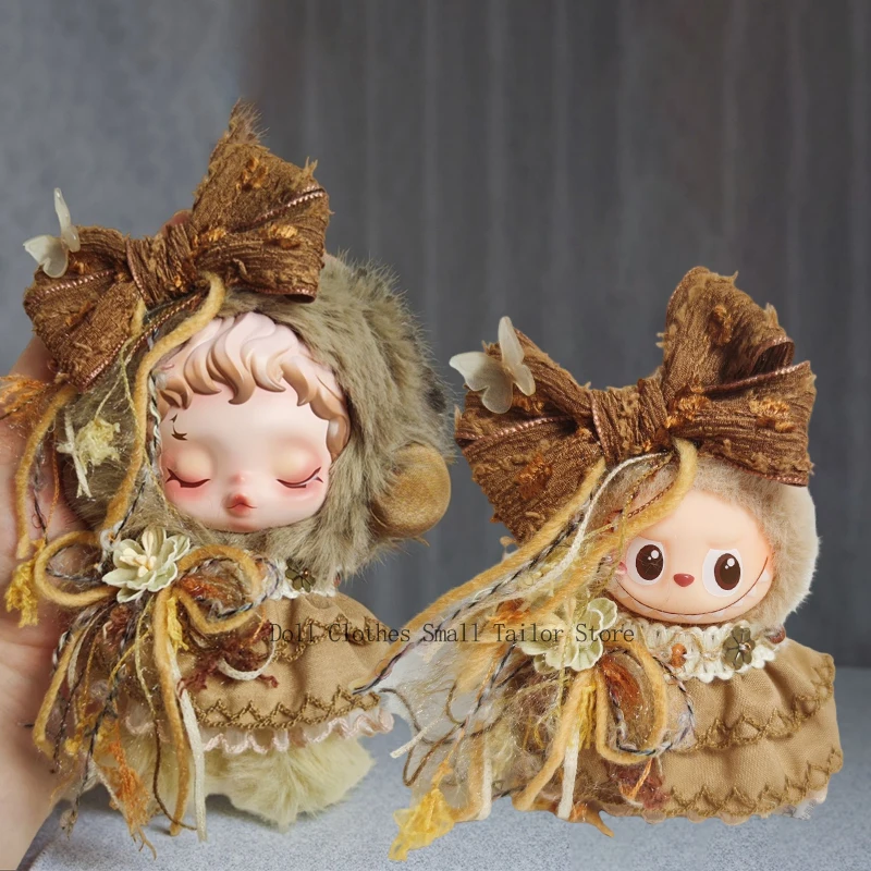 

Skullpanda Sleepless Theater Series Leaf And Butterfly Clothes Labubu 4.0 Cute Clothes Fashion Fringe Doll Clothes