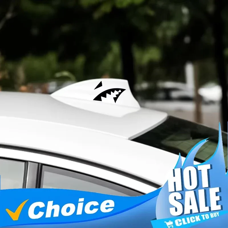 

New Fashion Shark Mouth Reflective Stickers Car Antenna Shark Fin Vinyl Decals Sticker Car Decoration Accessories