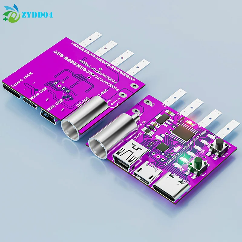 ●1Pcs Type-C PD3.1 Fast Charging Protocol 4-Wire Test Board Voltage Meter Deceiver 140W Charger Aging Tool For DL24 Load Tester