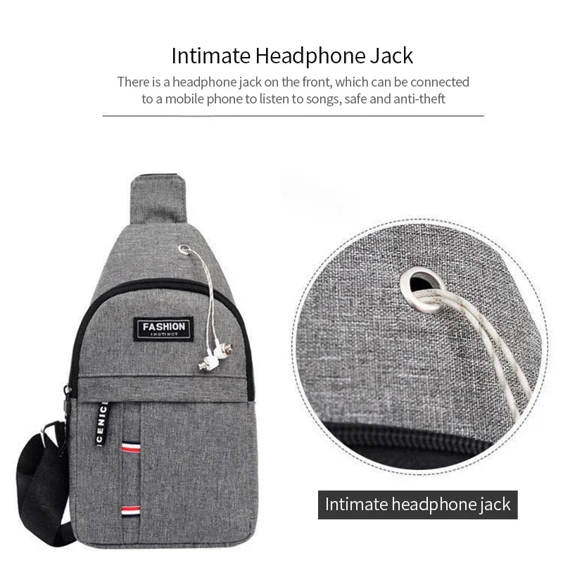 Bolso de pecho nuevo para hombre, bandolera de nailon Simple, impermeable, de un hombro tipo bandolera, 2023