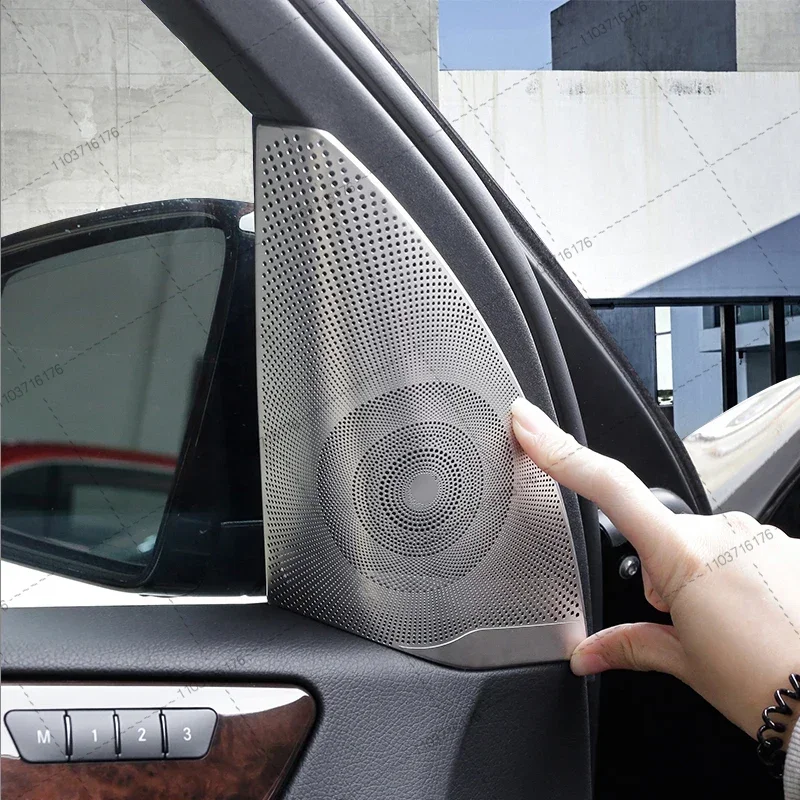 Matte Car Door Audio Speaker Cover Trim For Mercedes Benz ML GL Class  GLS GLE X204 X166 W166 2pcs view 2