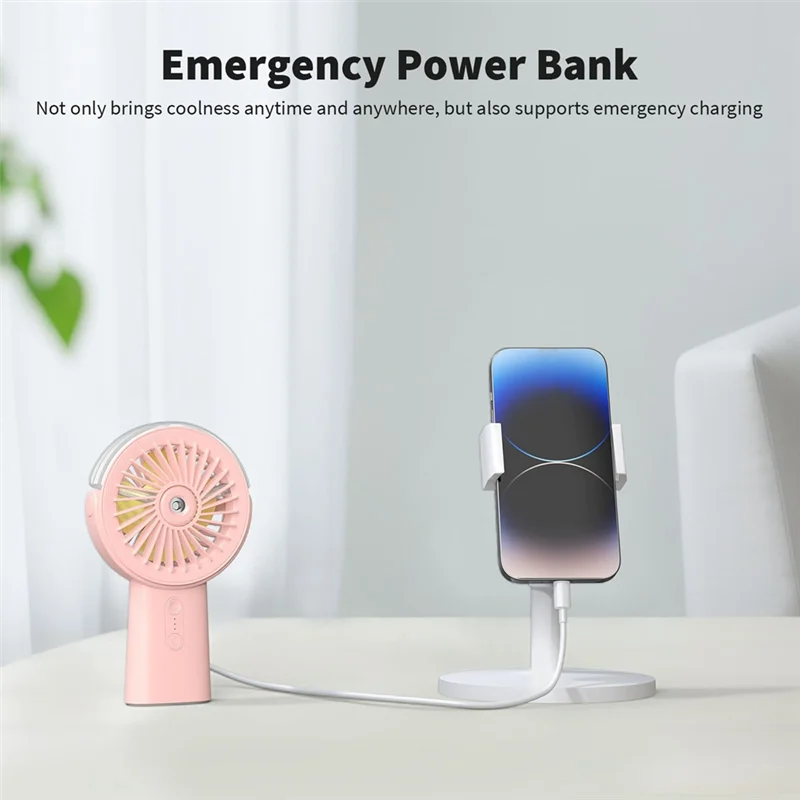 AB15-Ventola per nebulizzazione Ventola per nebulizzazione manuale da 4000 mAh 90 ° Piccolo ventilatore senhor regolabile per viaggi a casa all'aperto spiaggia A