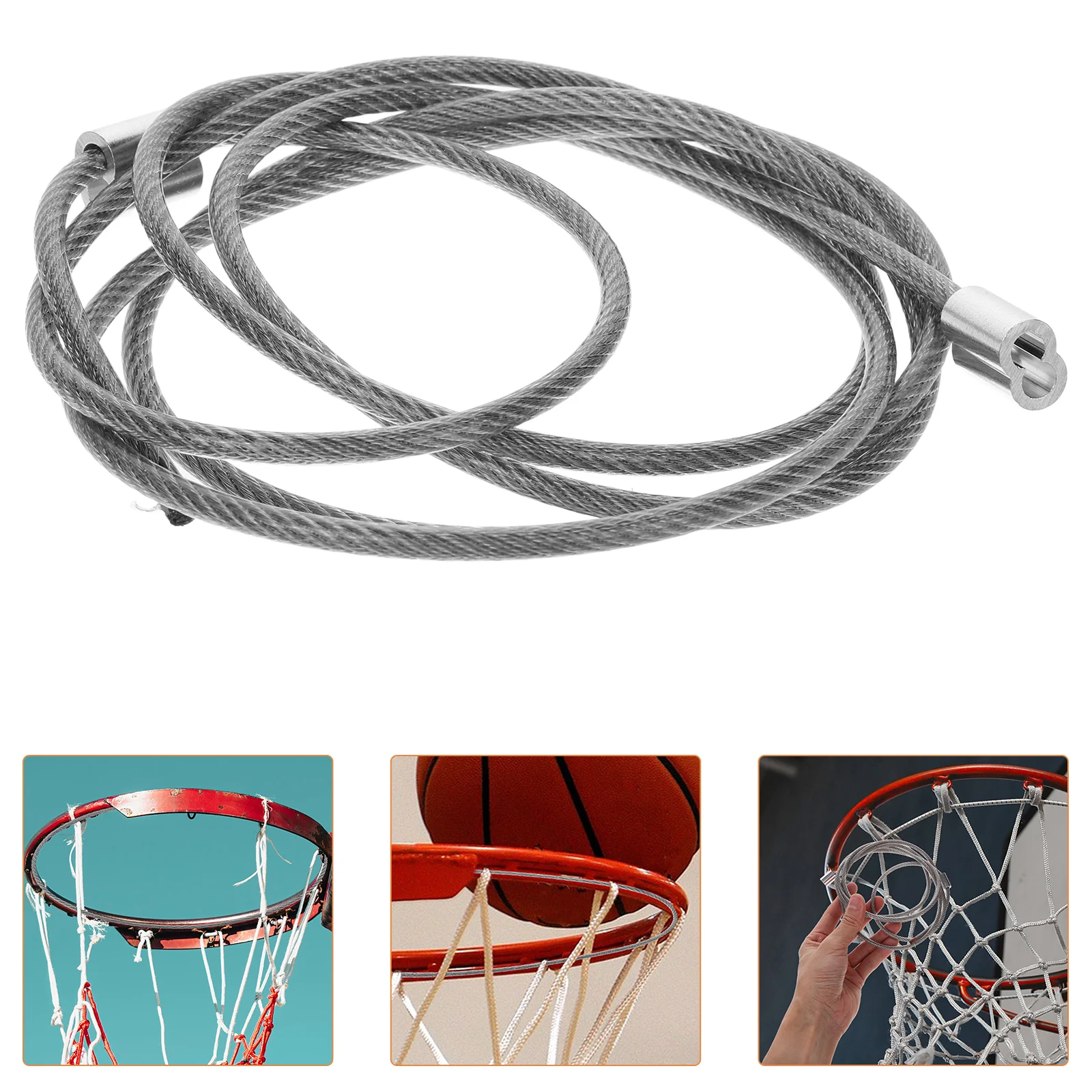 Barbell Basketball Net Stringing Wire Organizer Rope Versatile Cable Crimping Tool Kit Hoop Silver Netting