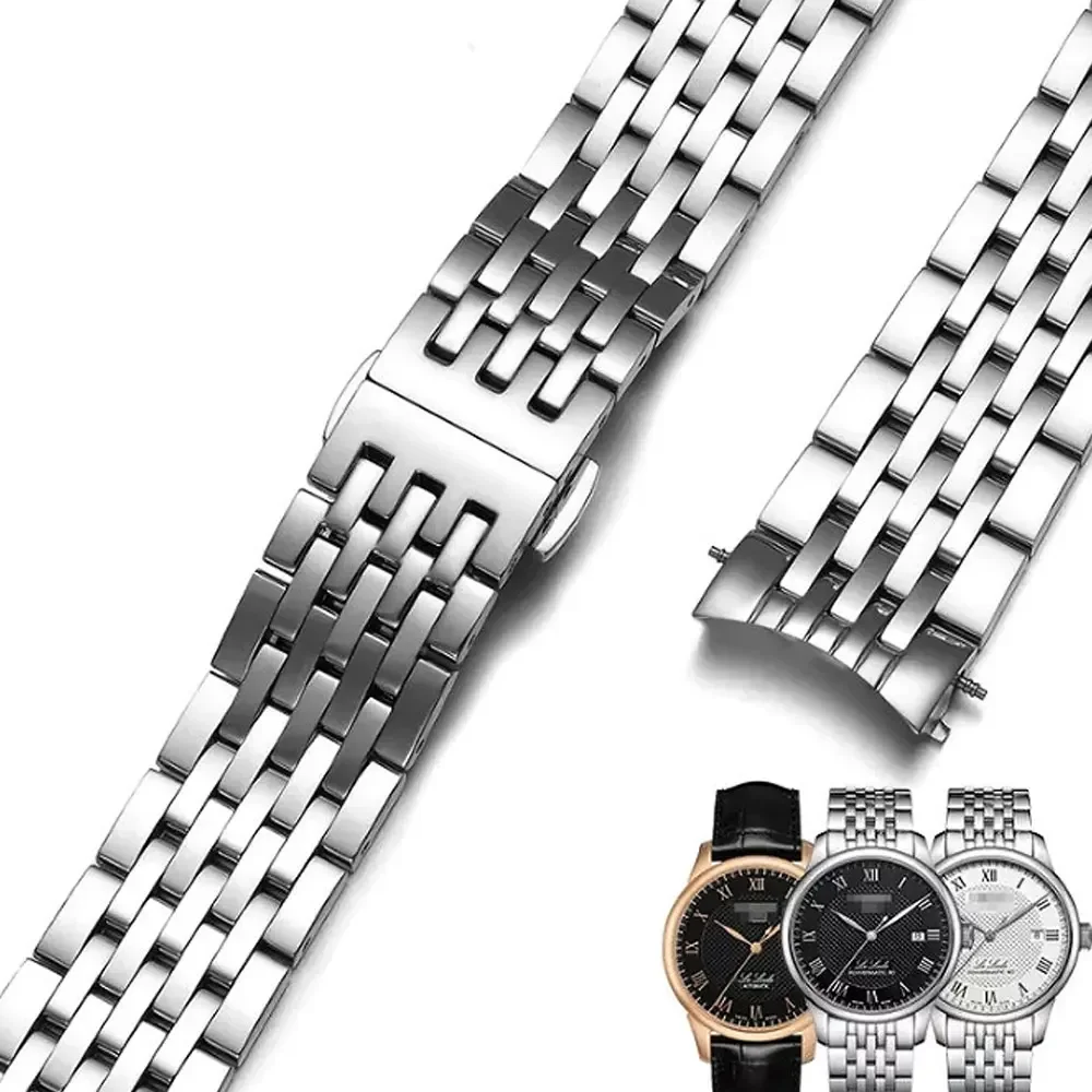 For Tissot Men Gentleman 1853 Le Locle Couturier T006 T41 WatchbandsSolid Stainless Steel Waterproof Anti-Rust 19MM Watch Strap