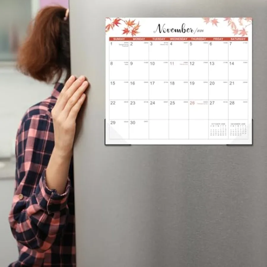 2026 냉장고용 자석 달력 2026년 1월부터 2026년 12월까지의 자석 달력 11.2x13인치 냉장고 달력 12개월 차