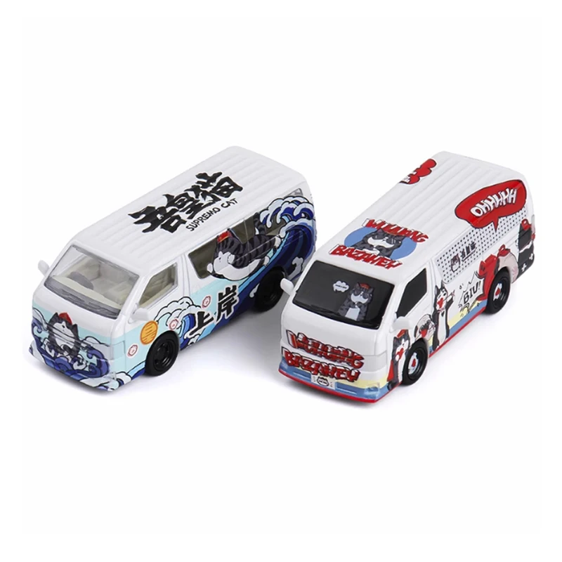 MASSDI Alloy 1/64 2010 Hiace MPV Van TYT1770/TYT1772TYT1710/TYT1771 Car Model Collection Display Ornament Toy