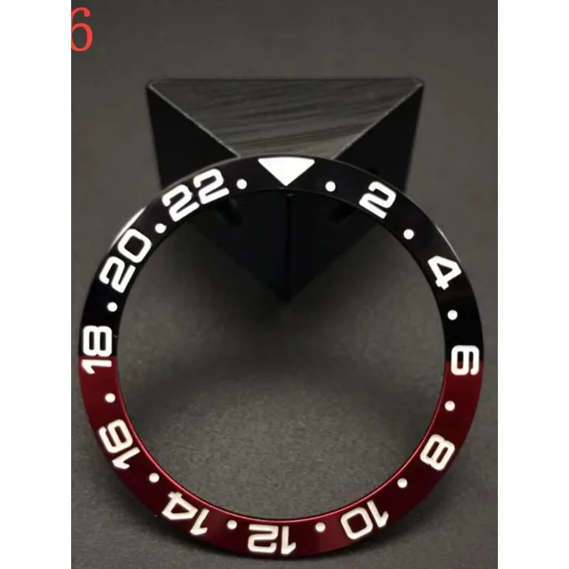 إكسسوارات الساعة حلقة GMT بلونين، مناسبة لقطر حلقة السيراميك الرقمية من سلسلة Greenwich 38 مم #4