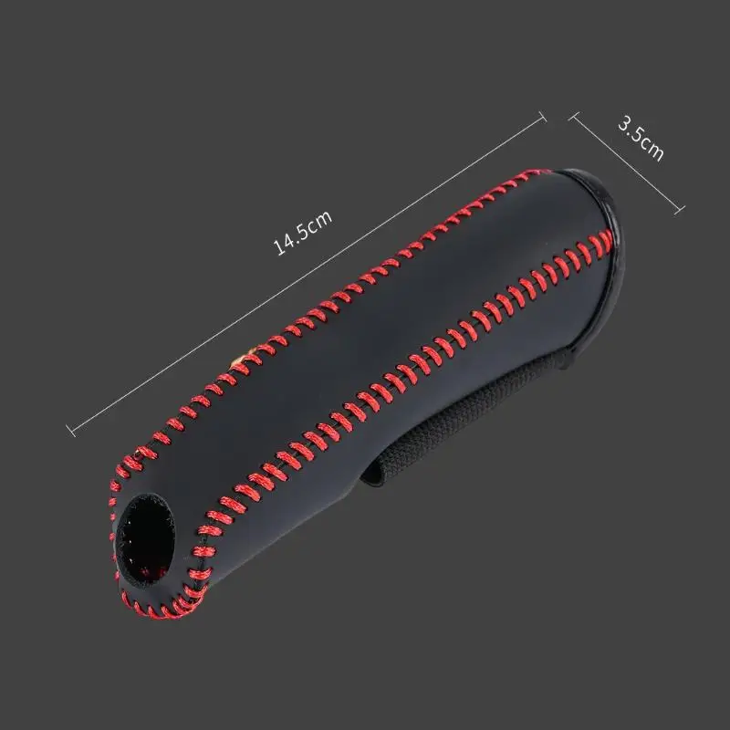 Car Handbrake Protective Cover Artificial Leather Waterproof Dustproof Non-Slip Sleeve Universal Fit for Vehicle Use