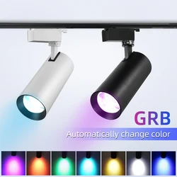 Disco LED Track Light Outdoor DJ Party Christmas Projector Dmx Mood Stage RGB Track Spotlight Decor Home Rail Lighting 7 Colors