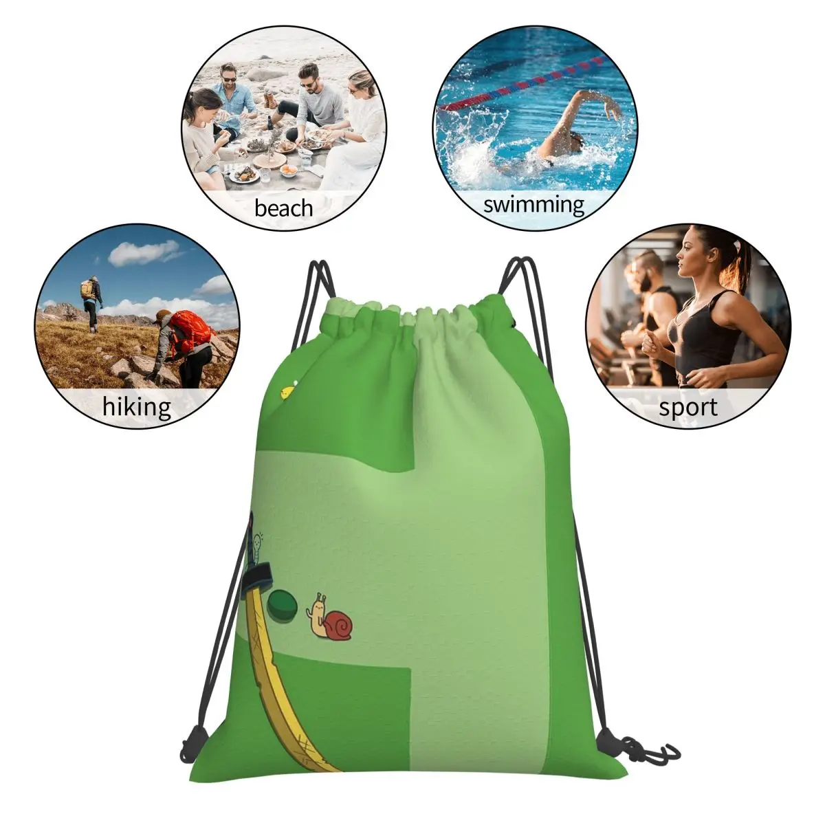 حقيبة ظهر Finn The Human Adventurer حقائب ظهر كاجوال برباط حقيبة رياضية حقائب كتب للطلاب والنساء