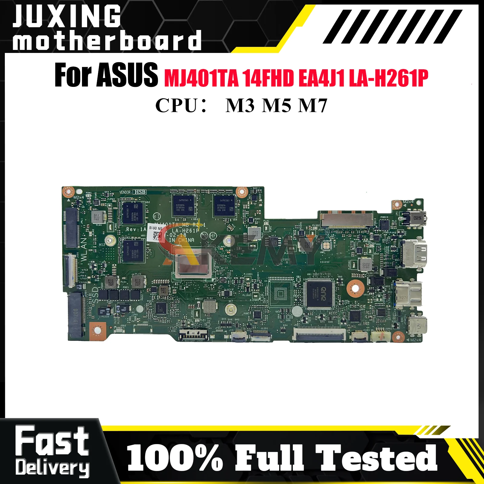 

MJ401TA Материнская плата для ноутбука ASUS VivoBook EA4J1 LA-H261P 14FHD MJ401T MJ401TA Материнская плата с процессором M3 M5 M7 100% тест OK stk