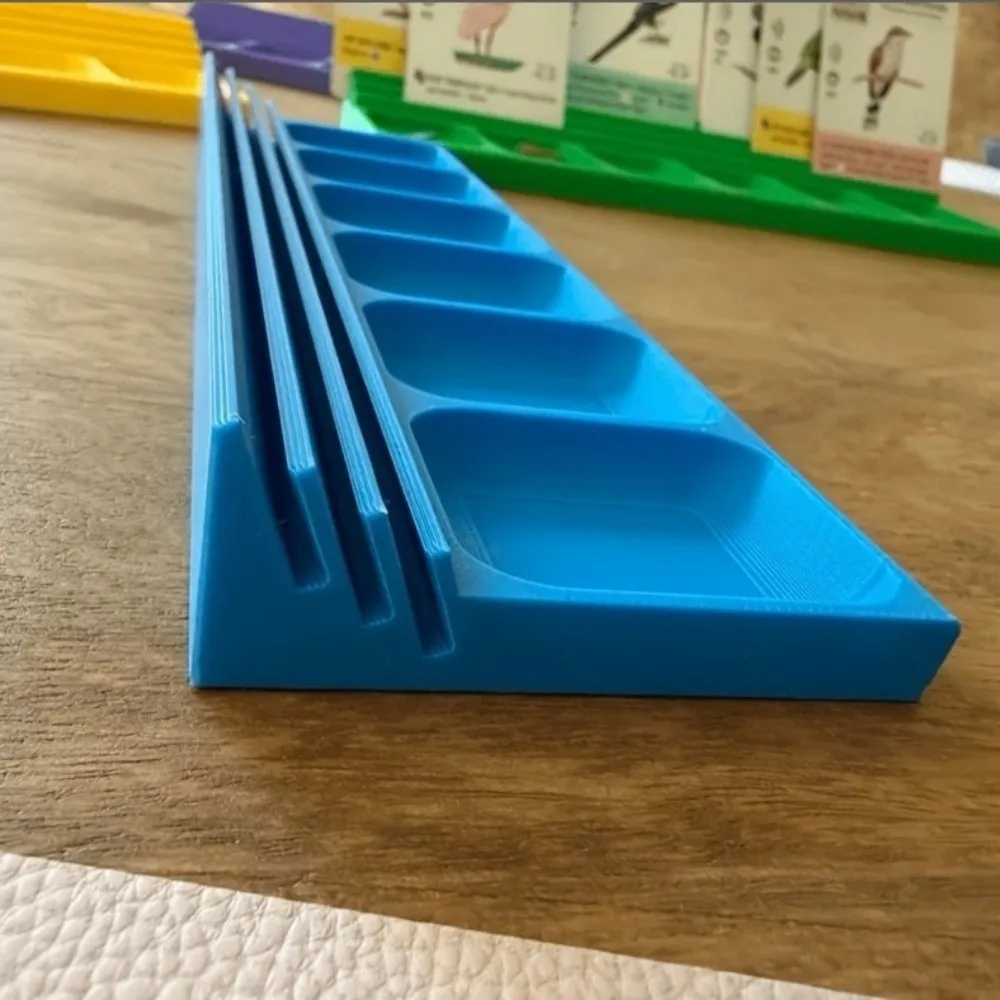Plastic Board Game Card Storage Tray 6 Grids Integrated Board Game Sorting Tray Space Saving Board Game Storage Tray