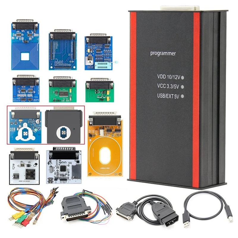 IPROG Pro V87 Full Set ECU Key Programmer Iprog+ Eeprom IMMO Car Radio Reset Dashboard Kilometer DIGIPROG 3 Carprog