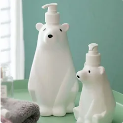 New Cute Bear Shape Soap Dispenser Liquid Shampoo Shower Gel Lotion Dispensing Bottle Hand Sanitizer Kitchen Press Pumps