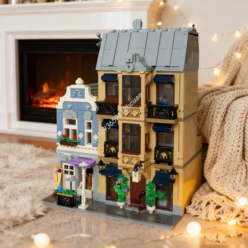 

2640 шт. MOC гостиничный сад и мороженого, модульная модель, строительные блоки, идея, рождественские подарки, образовательный кирпич, детская игрушка на день рождения