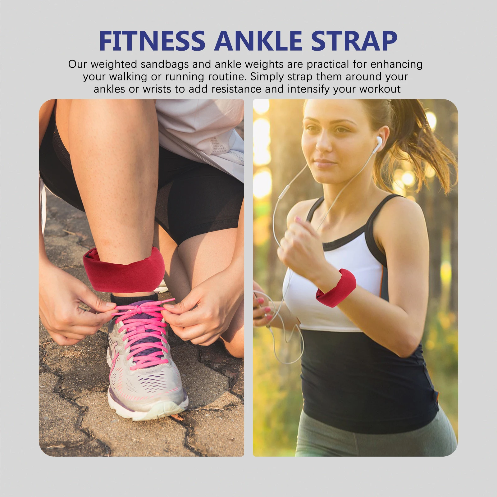 

Adjustable Wrist Leg Weights Weighted Bracelet For Gym Workout Running Yoga Exercise Strength Training Walking Portable
