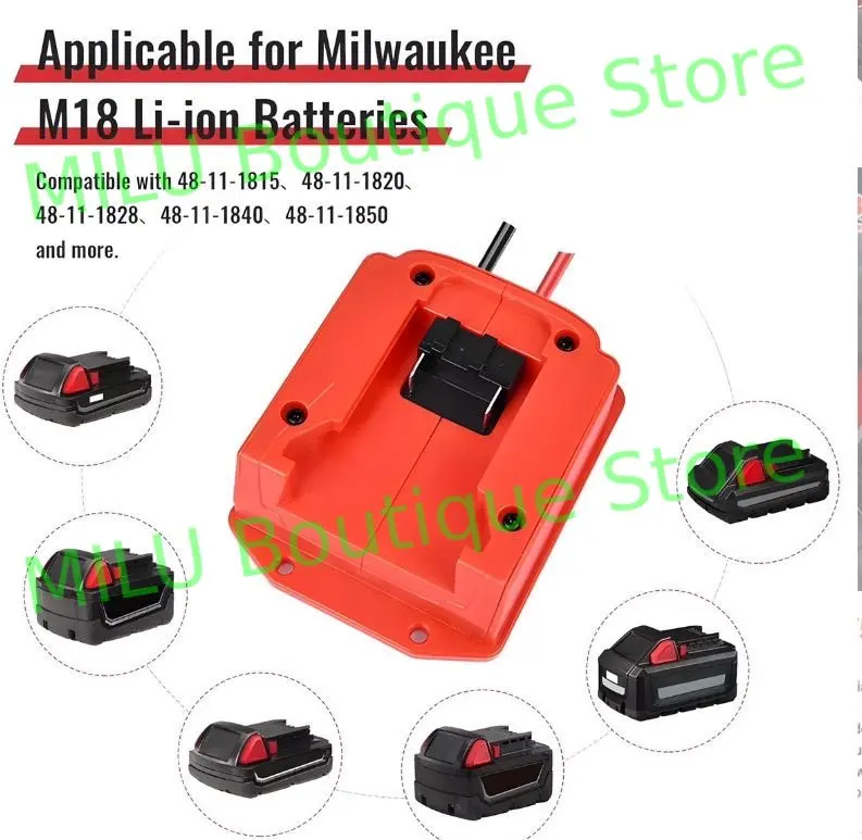 Jump starter for Dewalt/Makita/Ryobi/Milwaukee/ 18/20V Battery car battery igniter car emergency power Jumper kit 12AWG cable
