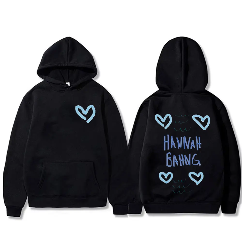 

Funny Hannah Bahng Blue Merch Hoodie Men Women Casual Fleece Cotton Hooded Sweatshirt Unisex Fashion Oversized Pullover Hoodies