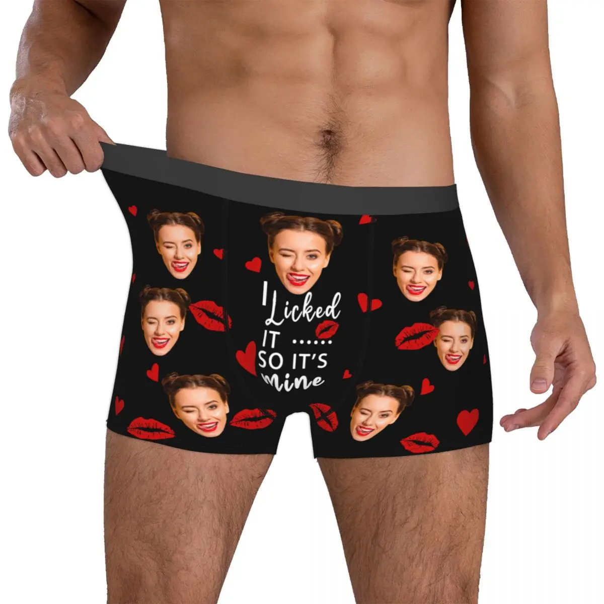 Boxershorts mit individuellem Gesicht, romantische Weihnachtsgeschenke für Ehemann, Männer, lustige Unterwäsche, personalisierte Foto-Unterhose, Gag-Geschenk