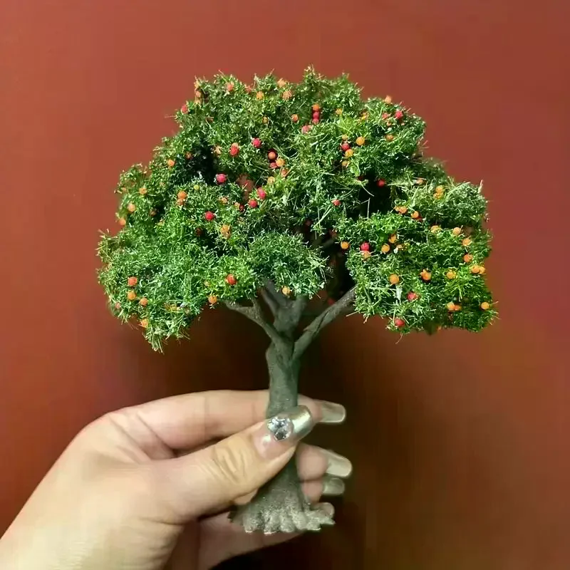 1Pcs DIY Fruit Trees Miniature Landscape Decoration Miniature Sand Table Building Model Realistic Fruit Tree Decor