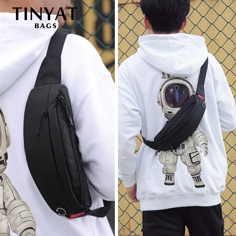 Waist bag men's outdoor sports mobile phone storage large capacity nylon waterproof shoulder strap men's chest bag