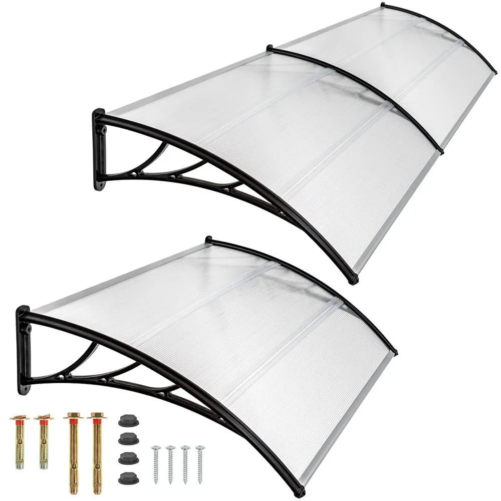 DIY Outdoor Window Awnings Clear Solid Polycarbonate Roof Sheet Canopy Awnings