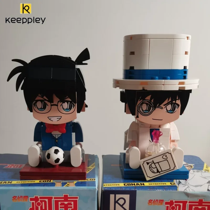 Keeppley Building Blocks Detective Conan Series Edogawa Conan Kuroba Kaito Assembles Models Desktop Ornaments Toys Gifts