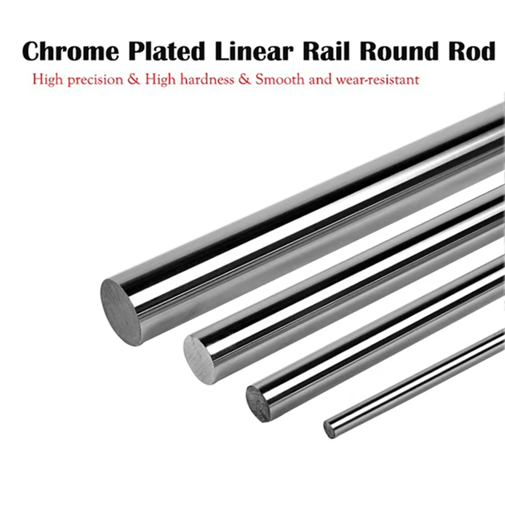 1pcs Linear Shaft Cylinder Chrome Plated Linear Rail Round Rod Optical Axis Diameter 4mm 5mm 6mm 7mm Length 100-500mm