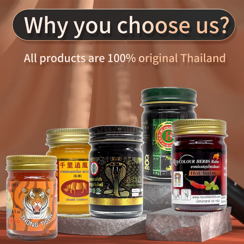 Original Golden snake tiger balm ointment thailand joint pain relief muscle pain relax balm medical plaster oil patch knee pain