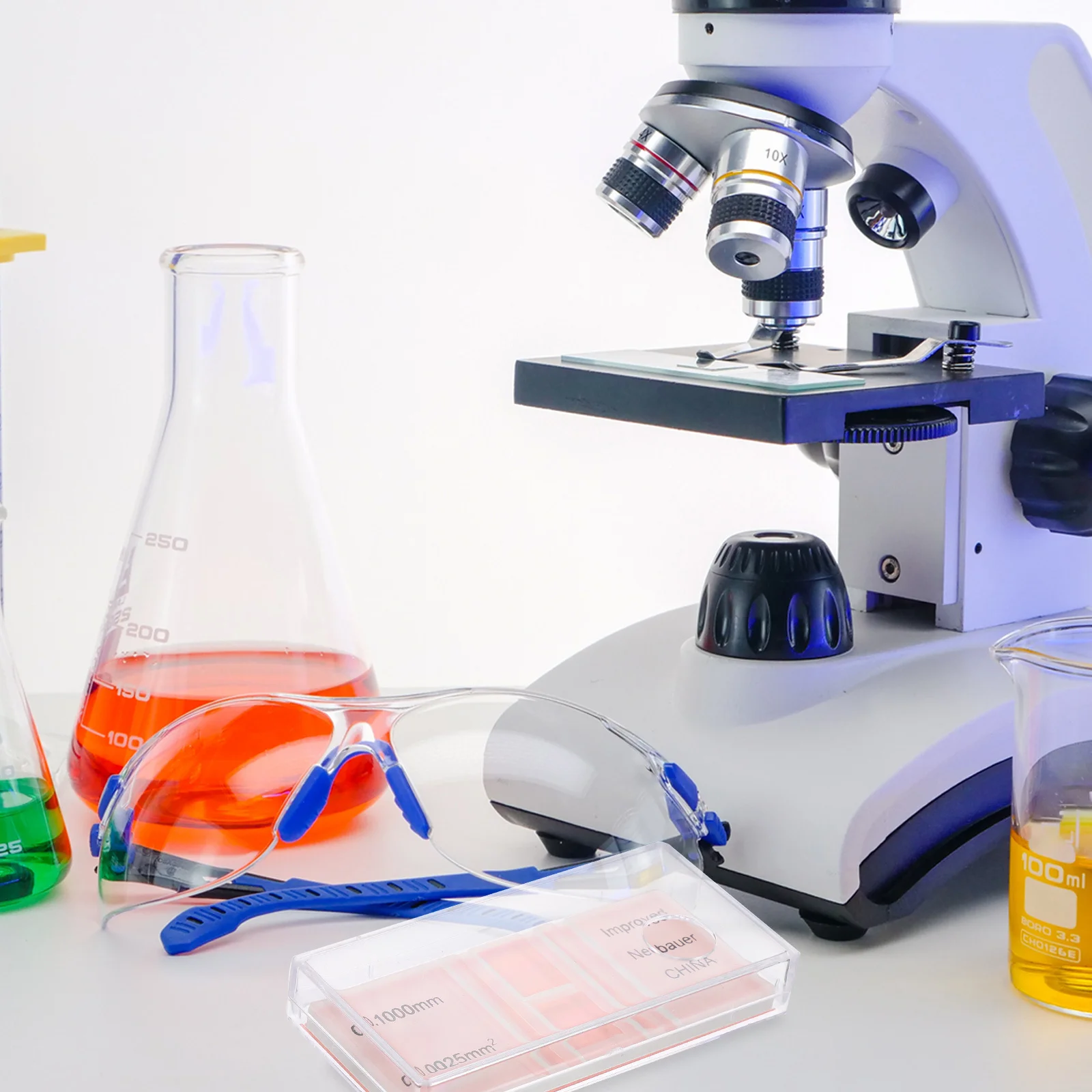 

Counting Microscope Slide for Blood Cell Counting Glass Slide for Laboratory Use Delicate Workmanship Reasonable Design