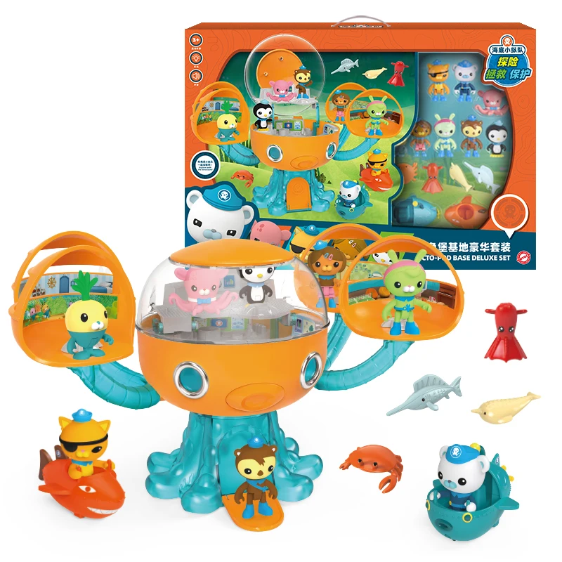 Original Octonauts Octopus Fort Octo-pod Base Set Barnacles Kwazii Tweak Peso Dashi Naval Vessels Toys Children Birthday Gifts