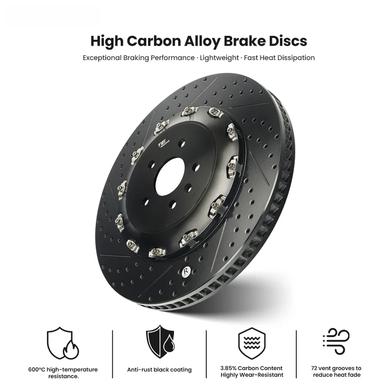 High Quality Hot Selling TEI P60EV 6 Piston Brake Caliper 18-inch 355x28mm High Carbon Alloy Disc Front Retrofit Brake Kit
